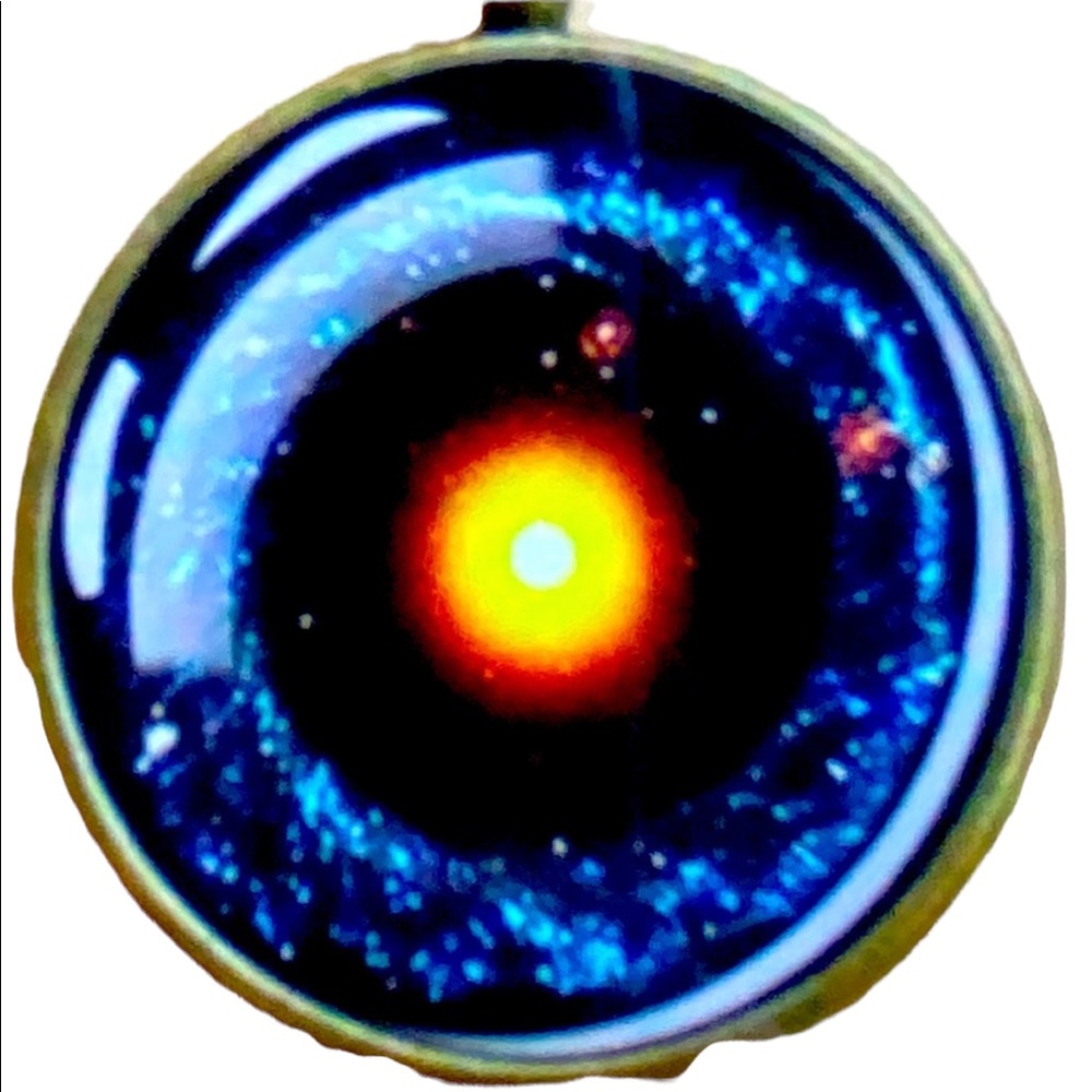 Galaxy Pendant Antique Gold Necklace